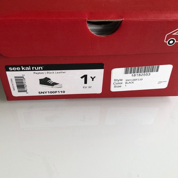 See Kai Run Peyton Metallic Mid Top Sneakers 1Y - Picture 7 of 7